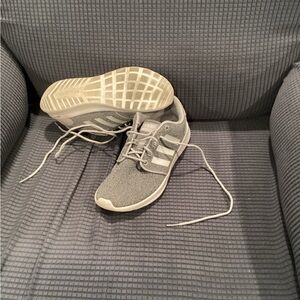 Adidas Gray and White Sneakers